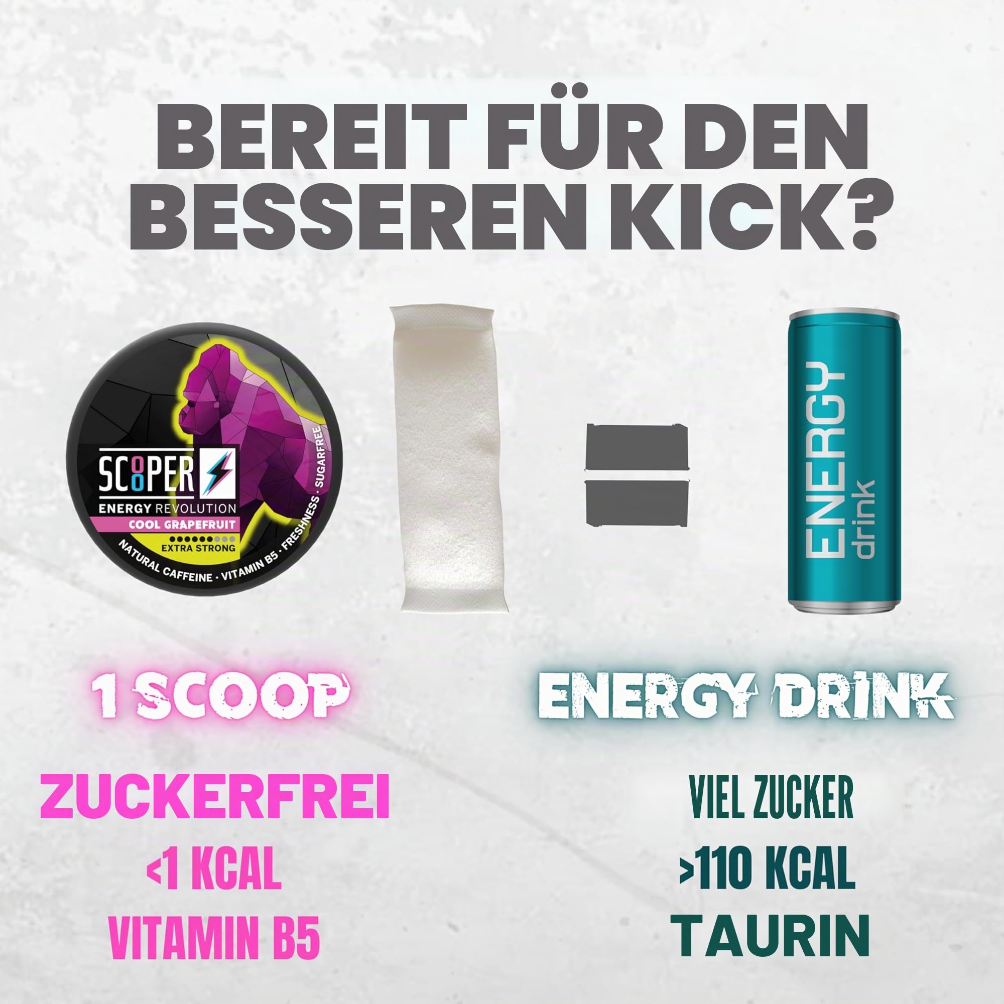SCOOPER Energy All in one Extra Strong Box I Cool Grapefruit Fresh Mint Iced Cola Iced Tea Peach Iced Tea Lemon Extra Strong | 5 x 7,2g