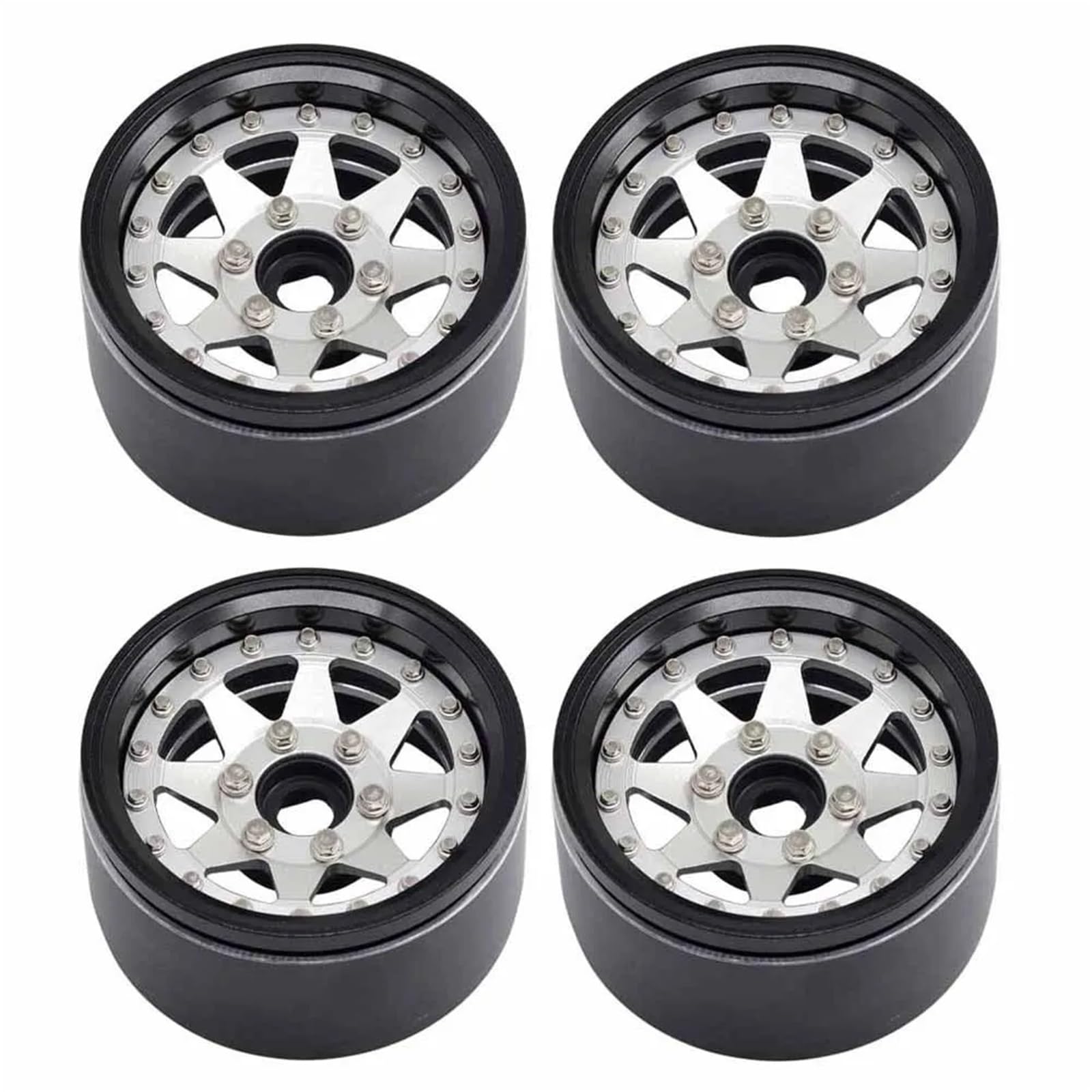 Per Axial Per SCX10 Per Traxxas Per TRX4 Per MST D90 Per Redcat Gen8 1/10 4 Pz CNC Metallo 1.9 "Beadlock Wheel Rim Mozzo Ruota RC Auto Ricambi Modellini RC