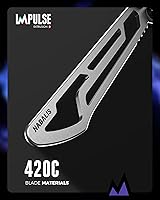 Vista 3 de Navalis Impulse Cuchillo Mariposa Balisong para Entrenamiento de Volteados, Práctica Desafilada, Sin Filo, Herramienta de Metal Liviana, Amistosa