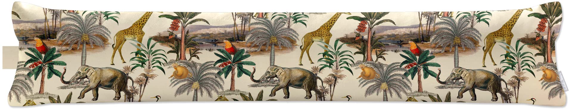 Izabela Peters Ivory Cream Luxurious Eco-Friendly Draught Excluder - Safari Voyage - Standard - Window Door Seal, Fabric Draft Excluder Cushion Stopper For Door Bottom