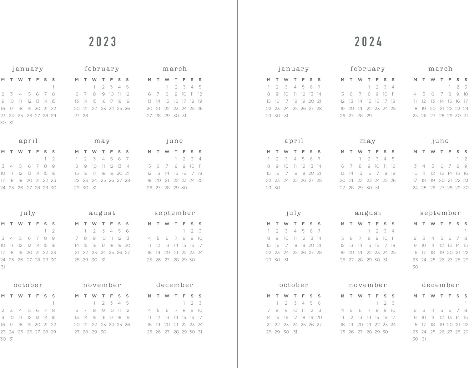 Letts Zodiac A6 week to view 2024 diary - midnight