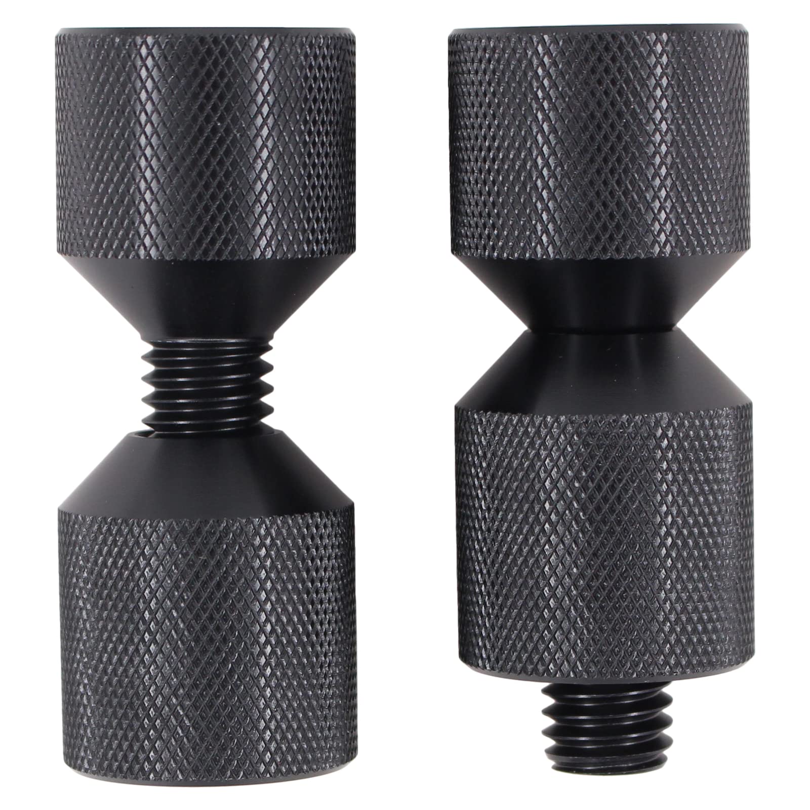 Tuyau d'alignement de goupille d'alignement de bride à 2 trous de 3,8 cm | Lot de 2 brides anodisées noires pour 1/2''-14'' 68 kg