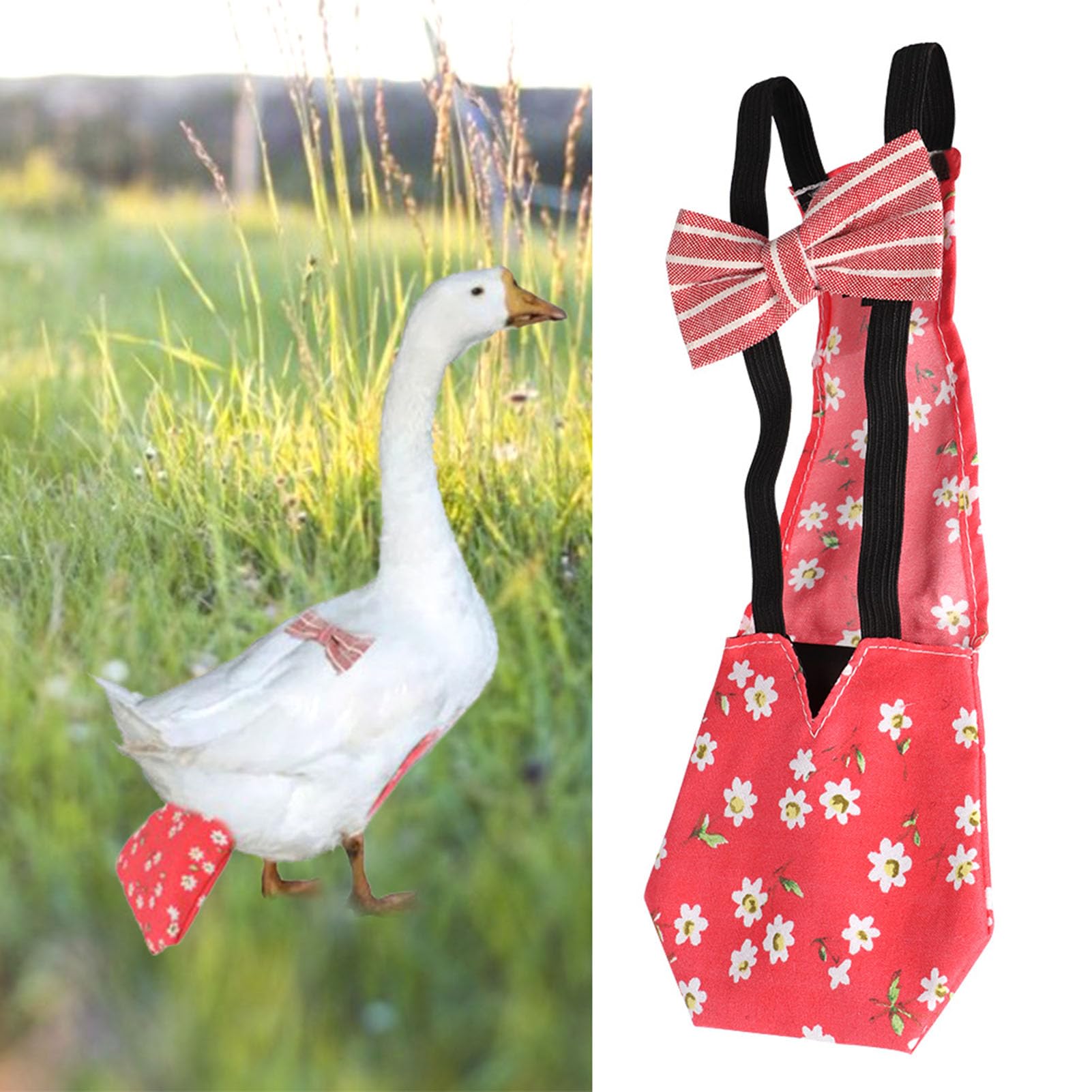 5 Pcs Reusable Washable Pet Diapers For Chickens, Ducks, Hens, Geese - Waterproof Poultry Nappies With Adjustable Fit (Size S)