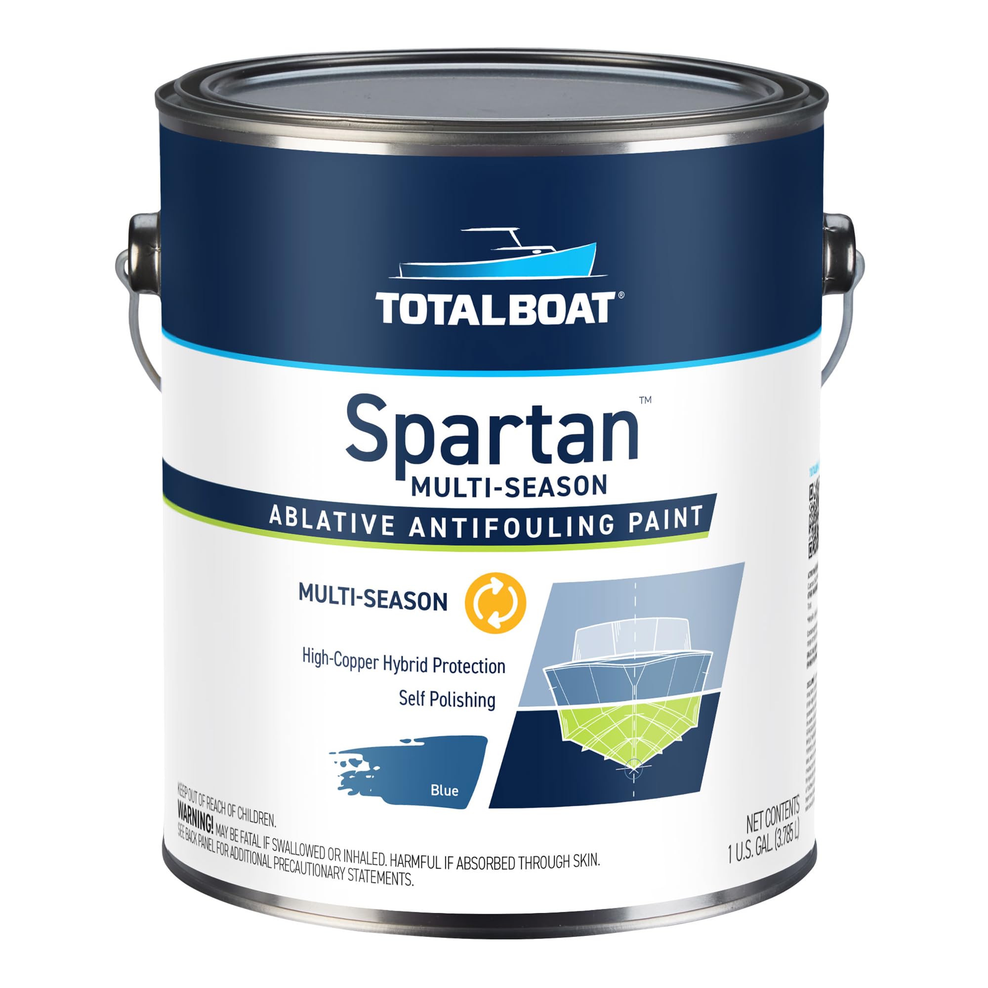 TotalBoat Spartan Antifouling Bottom Paint Blue Gallon