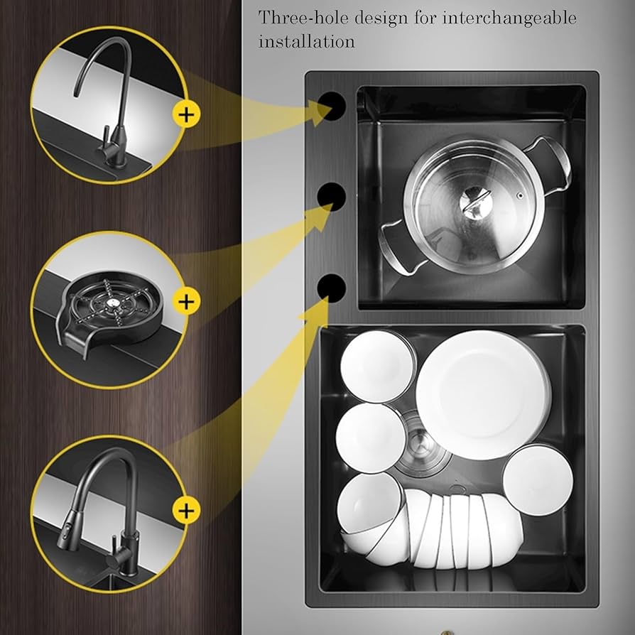 シャワーズ　YU nagaba Kitchen Sink Kitchen Sinks Multifunctional Silver Square