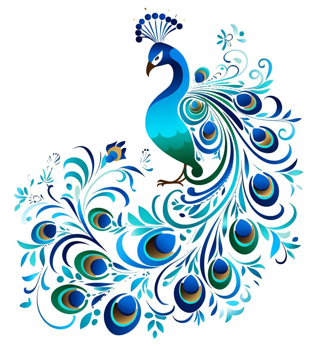Sticker Studio Blue Peacock Eco Friendly Self Adhesive Wall Sticker for Living Room, Bedroom, Hall (Multicolor,18Cm X 16 Cm) (B0DC749355) Amazon Price History, Amazon Price Tracker
