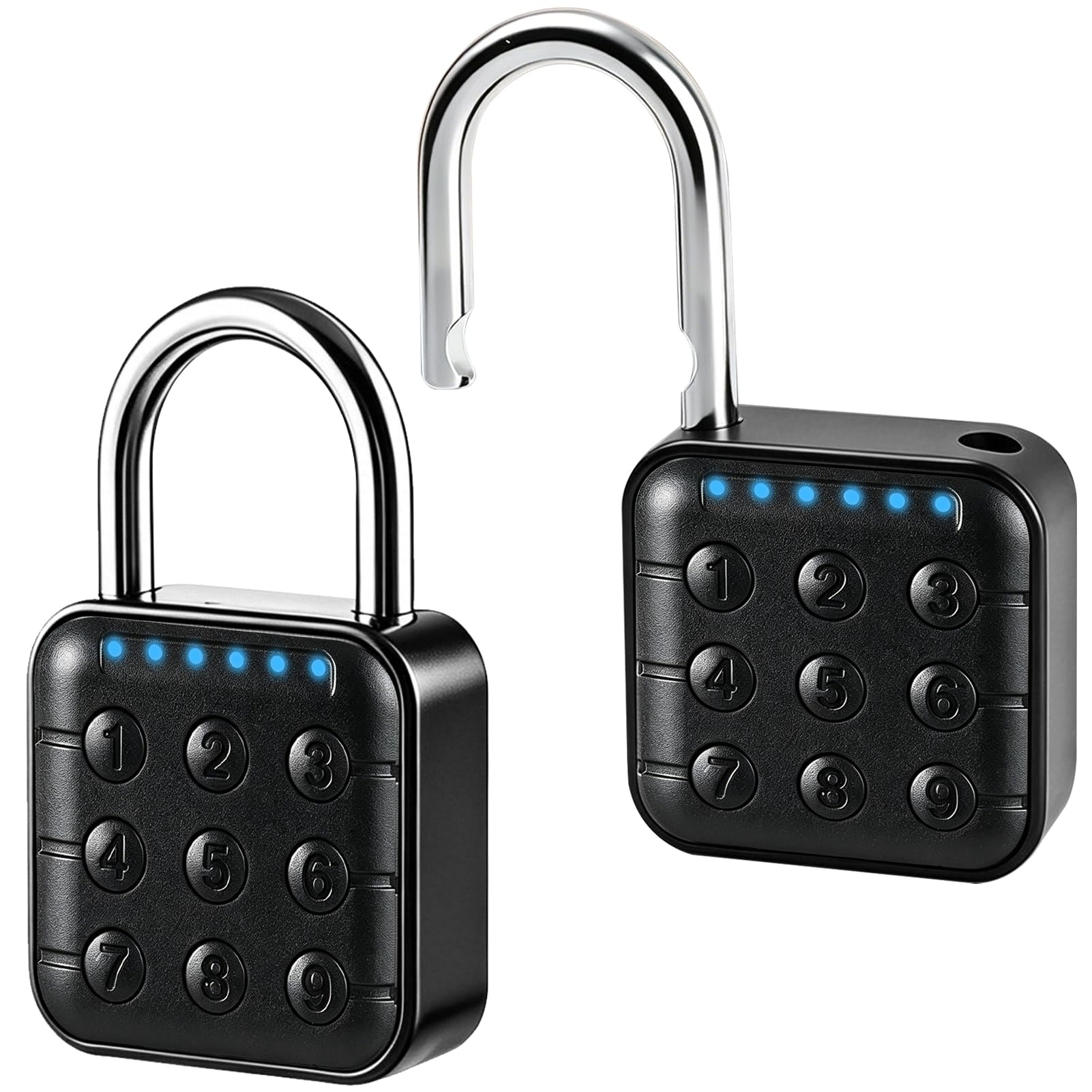 6 Digit Combination Padlock,Locker Padlock IP67 Waterproof High Security Electronic Gym Locker Lock with Stainless Steel Shackle,Multi-User Code Function for Gym School Garage Travel Outdoor Use