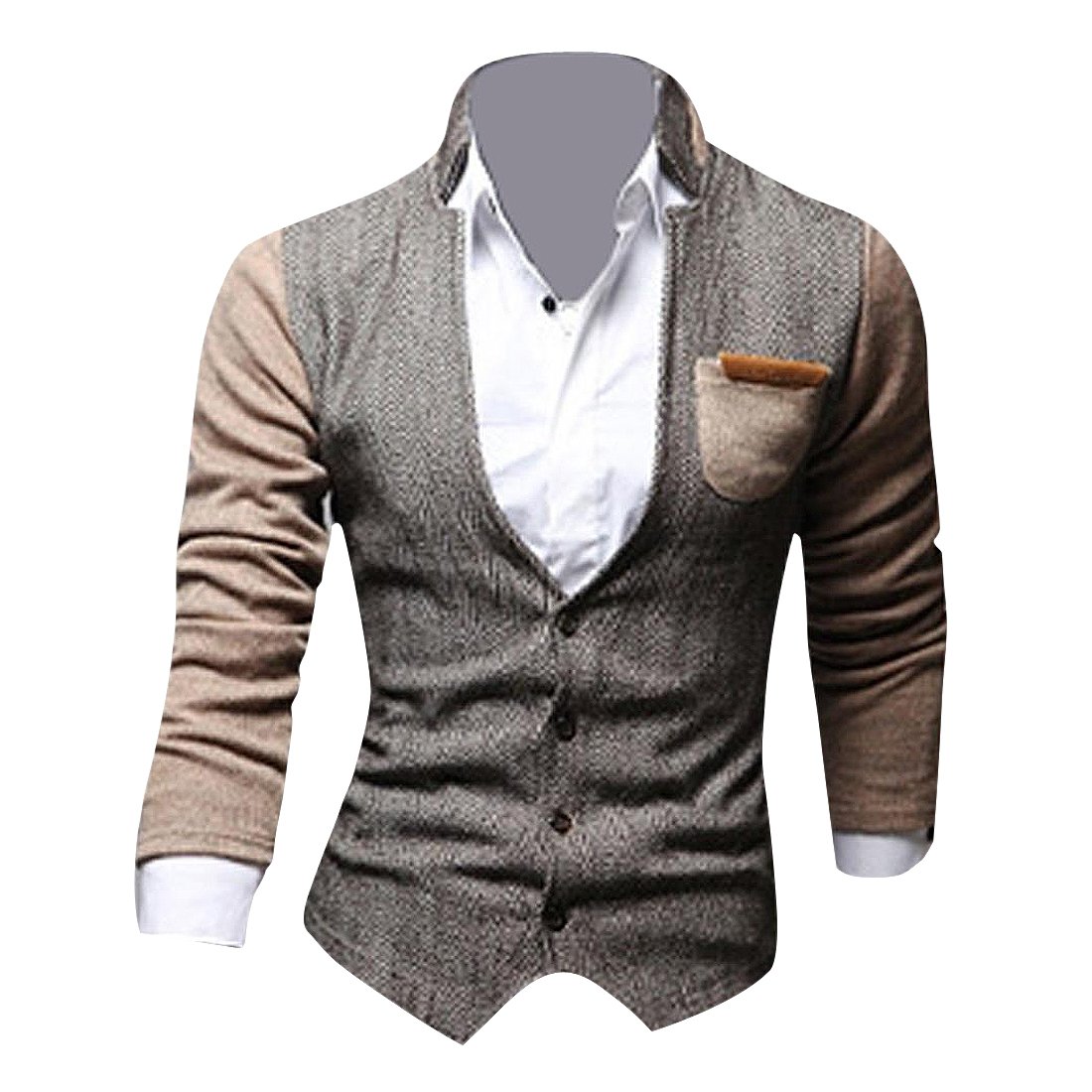 jeansian Men's Fashion Jacket Outerwear Blazer Tops 9046