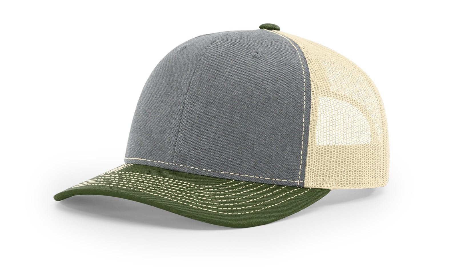 Richardson 112 Trucker Hat - Premium Adjustable Snapback Hat - Structured Six Panel Richardson Blank Caps