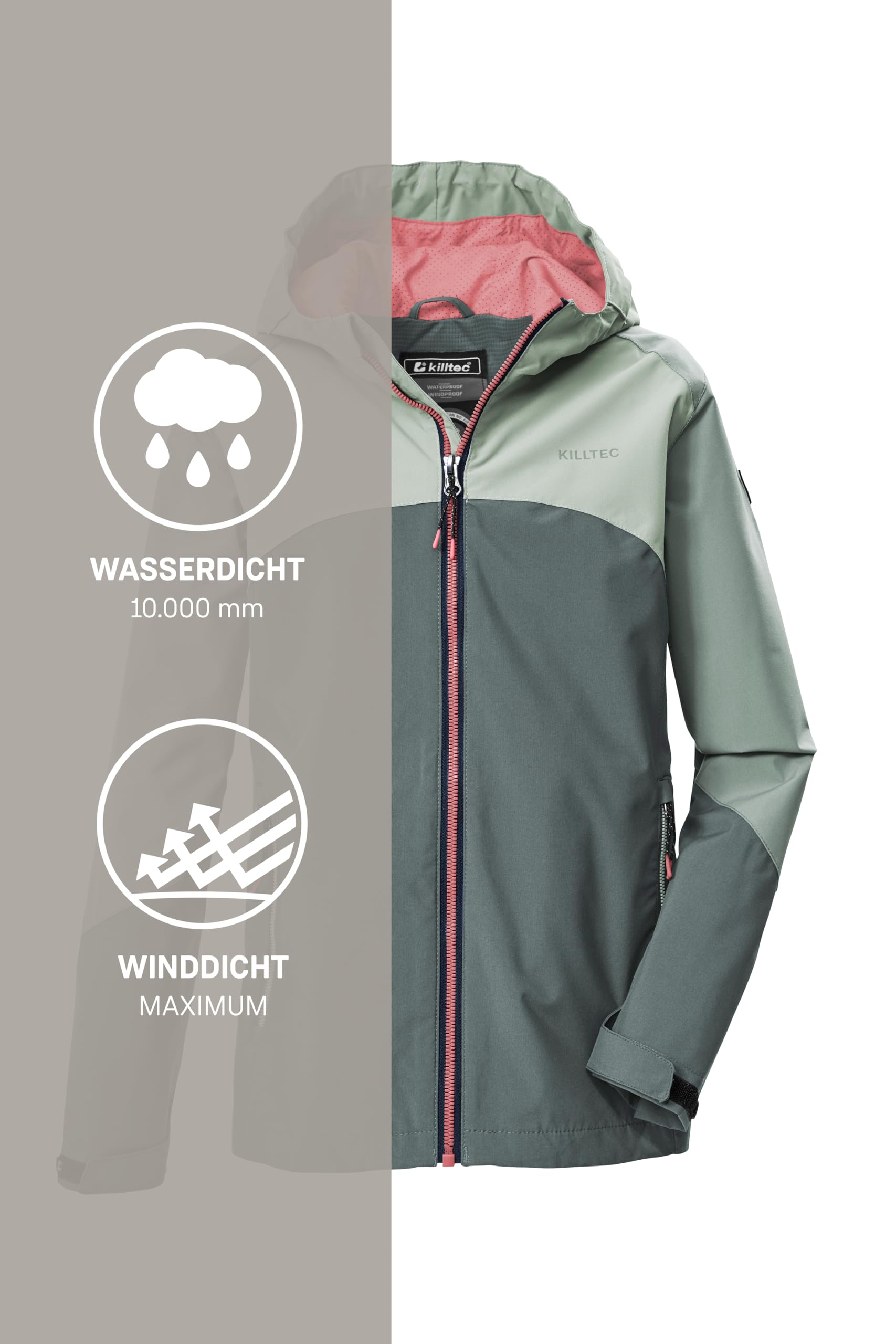 Killtec Kurtka funkcyjna/kurtka outdoorowa wodoszczelna z kapturem Dziewczynki Kos 158 Grls Jckt