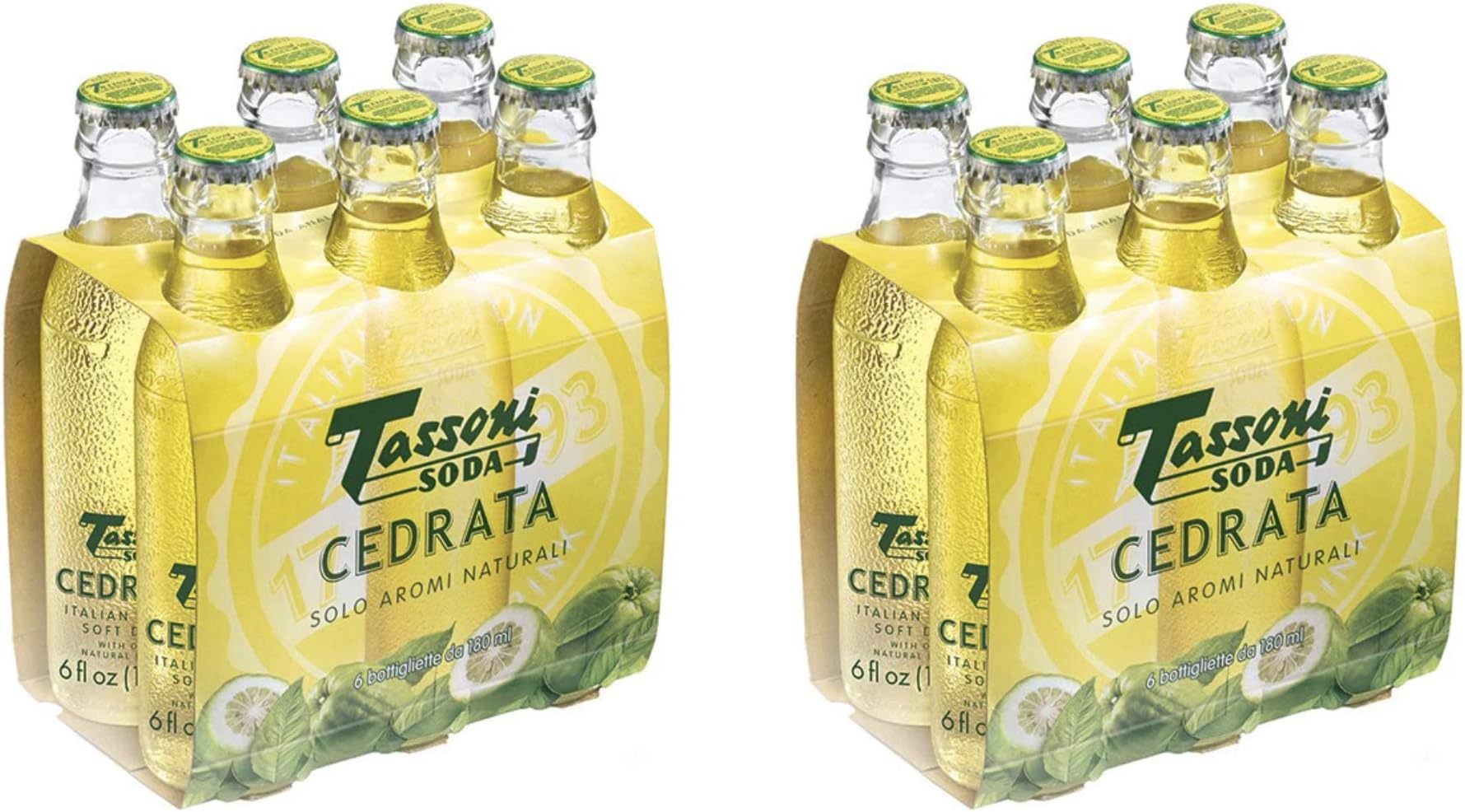 Tassoni: "Cedrata"Cedrata" Italian Citron Juice Soda - 12 Pack of 180ml - 6fl.oz [ Italian Import ]