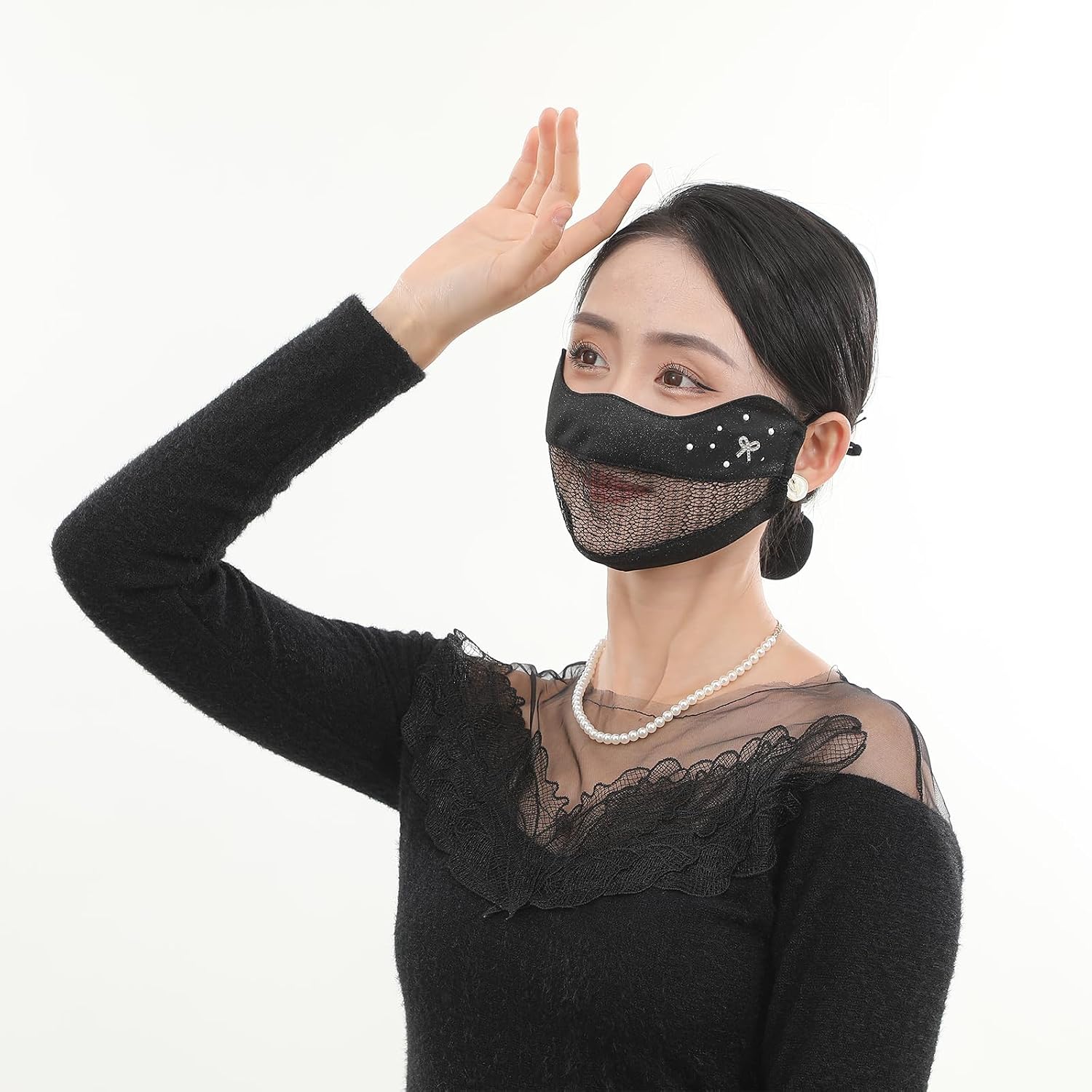 Women UV Face Cover UPF50 Breathable Sun Protection Mask Cooling Sunscreen FaceCover Outdoor Ice Silk Milk Fiber