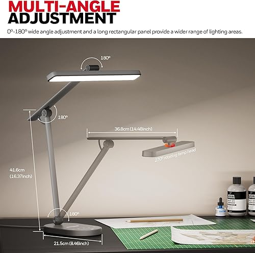 Miniatura 4 de Lámpara de escritorio Honeywell para oficina en casa, H4 Sunturalux™ lámpara de escritorio LED para cuidar los ojos, lámpara de escritorio regulable