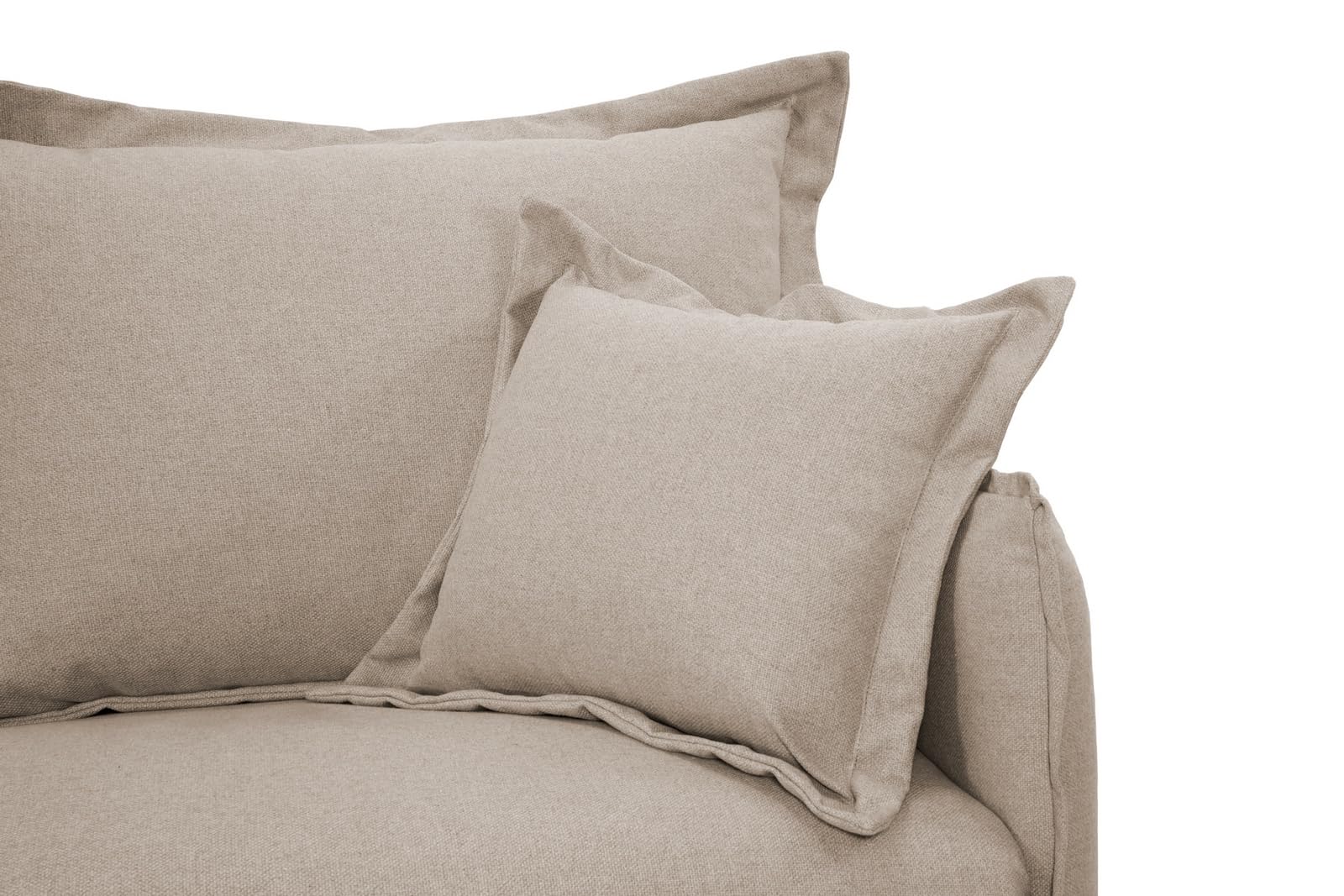 Divano Letto MILOS 3 Posti,Struttura in Metallo e Legno,Interamente Sfoderabile, Rivestimento in Tessuto,Rete ad Apertura Rapida,Materasso 160x190 cm H14 cm, Colore: Camel