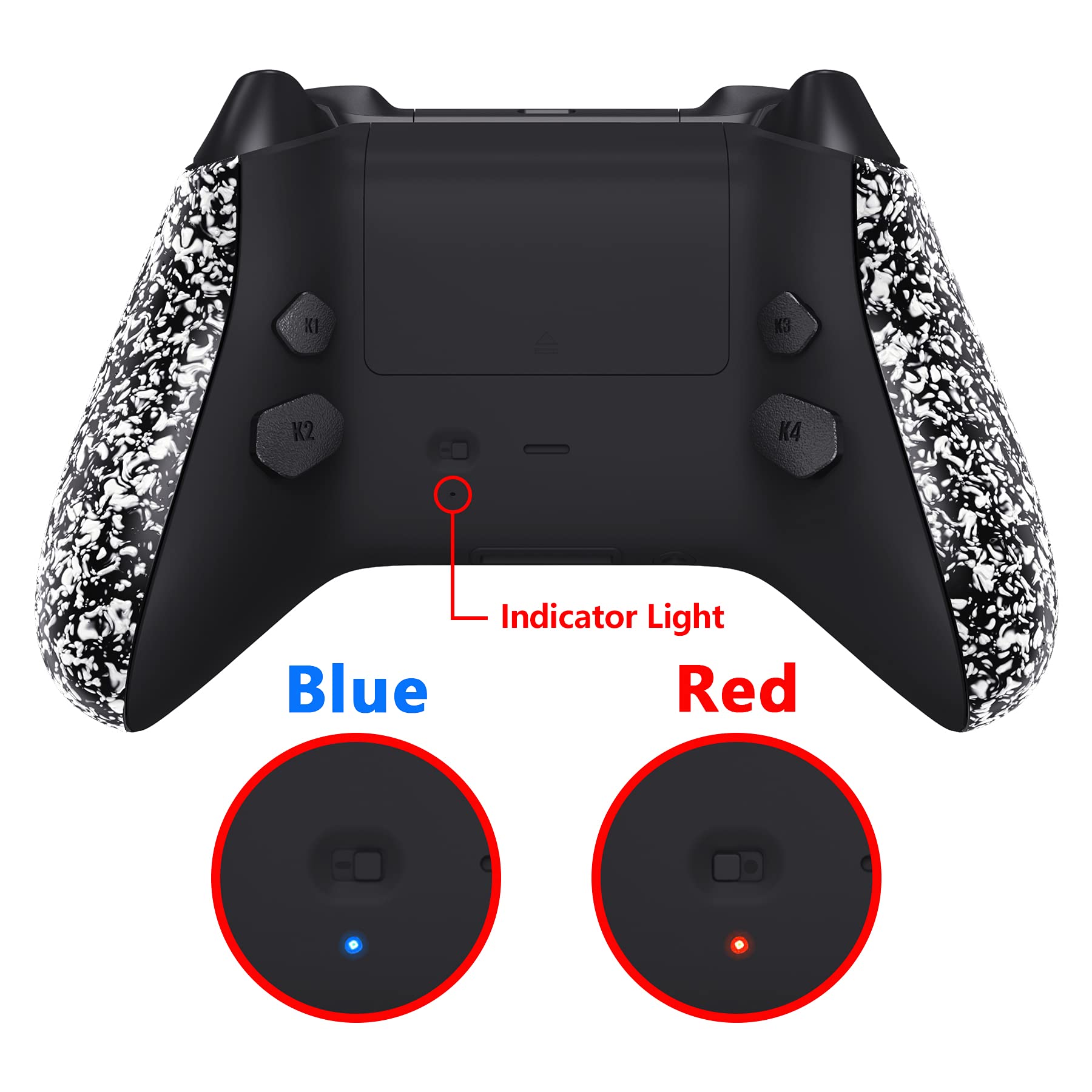 eXtremeRate HOPE Remap Kit Programmabile per Xbox Series X S Controller Scheda&Cover Posteriore&Grip&Tasti Posteriori per Xbox Core Joystick(Model 1914)-Bianco Antiscivolo