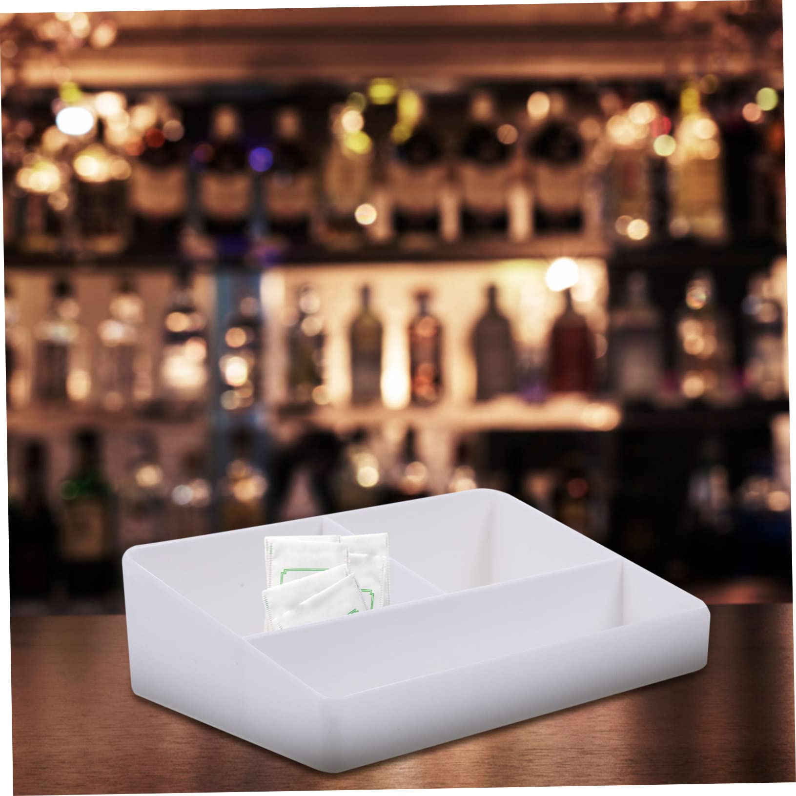 Porta Zucchero E Bustine Tè - Organizzatore 3 Scomparti, Design Legno, Per Cucina - Foto 7