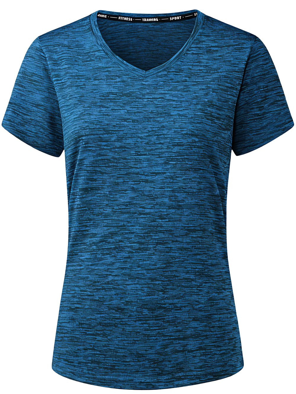 Peakwell Damen V-Ausschnitt Sportshirt Atmungsaktiv T-Shirts Top Kurzarm Funktionsshirts Sport Oberteile