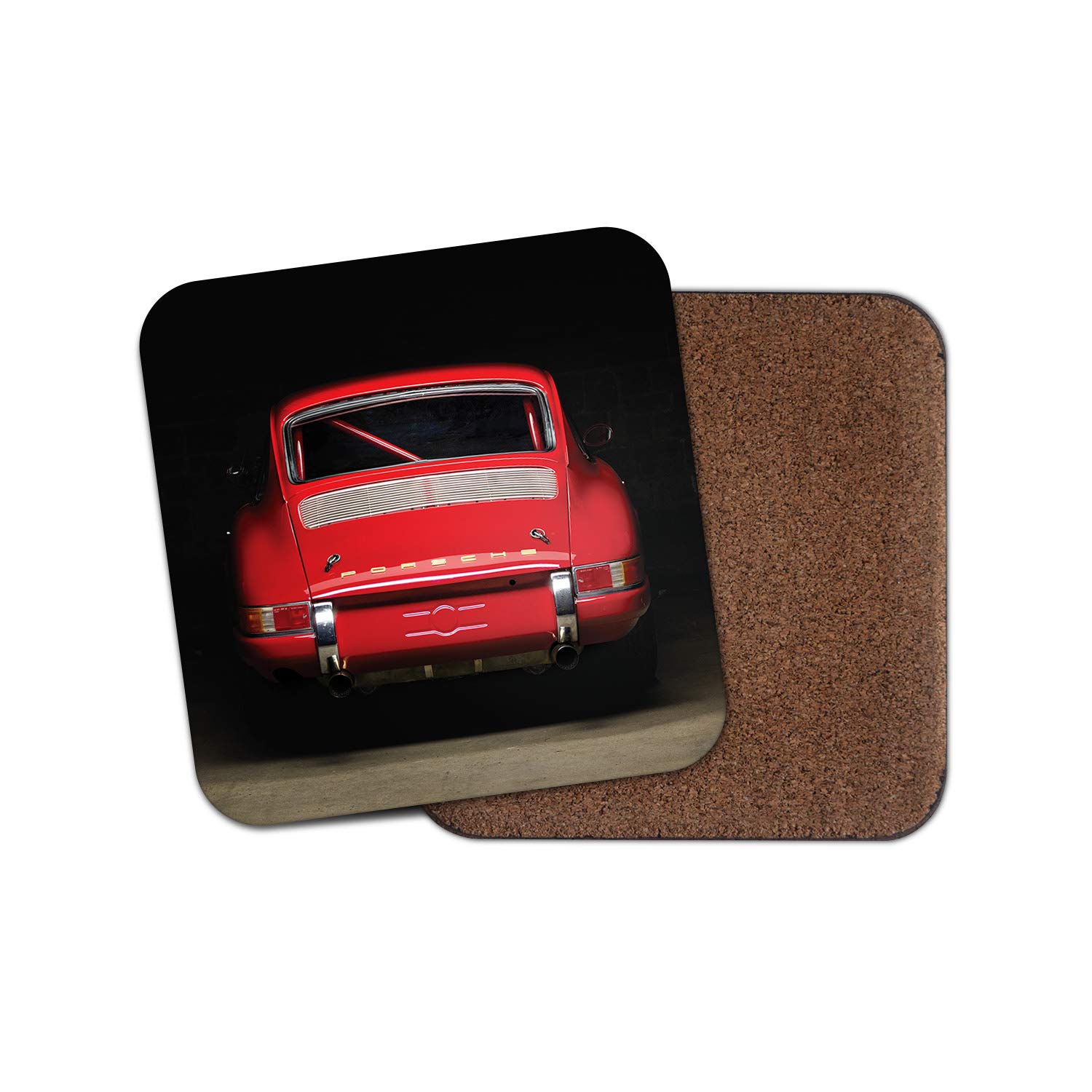 Destinationvinyl Men's Multicolor 1 X Red Vintage Car Coaster - Sports Super Dad Uncle #12564