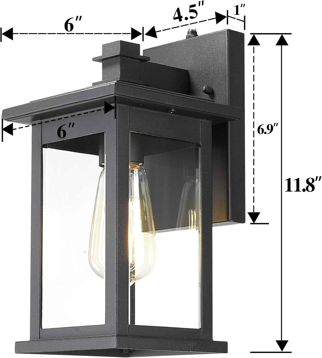 Buу 2 gеt 3 Dusk to Dawn Sensor Outdoor Wall Lantern, HWH Exterior Wall Sconces, Matte Black Waterproof Porch Light Fixture with Clear Glass Shade for Porch, Garage, Doorway, 5HD8-B-P-2PK BK 70% оƒƒ Evеrуthіng Dusk to Dawn Sensor Outdoor Wall Lantern, HWH Exterior Wall Sconces, Matte Black Waterproof Porch Light Fixture with Clear Glass Shade for Porch, Garage, Doorway, 5HD8-B-P-2PK BK