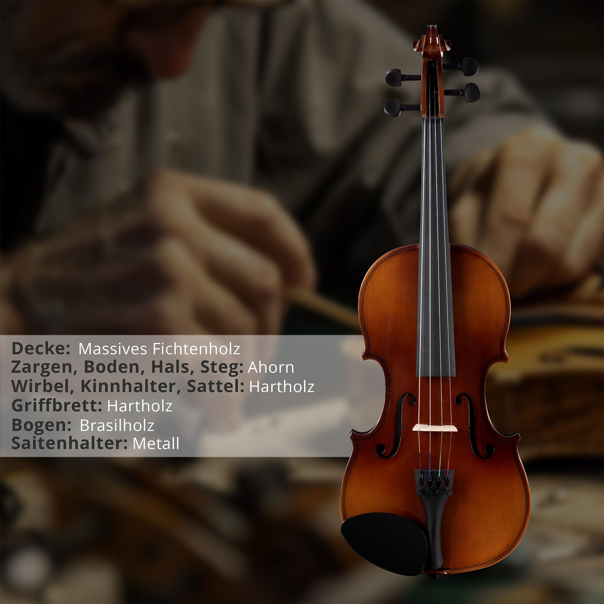 Classic Cantabile Violon étudiant 4/4 SET y compris colophane