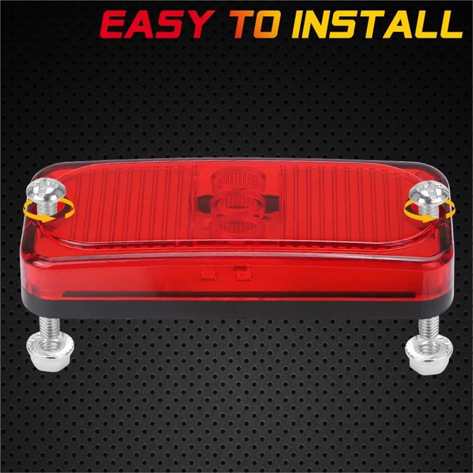Freccia Auto Luce Di Segnalazione Laterale A LED Rossa/gialla Per Rimorchio, Autocarro, Roulotte, Autobus, Camion, 12 V-24 V Indicatore Laterale(4pcs Red)