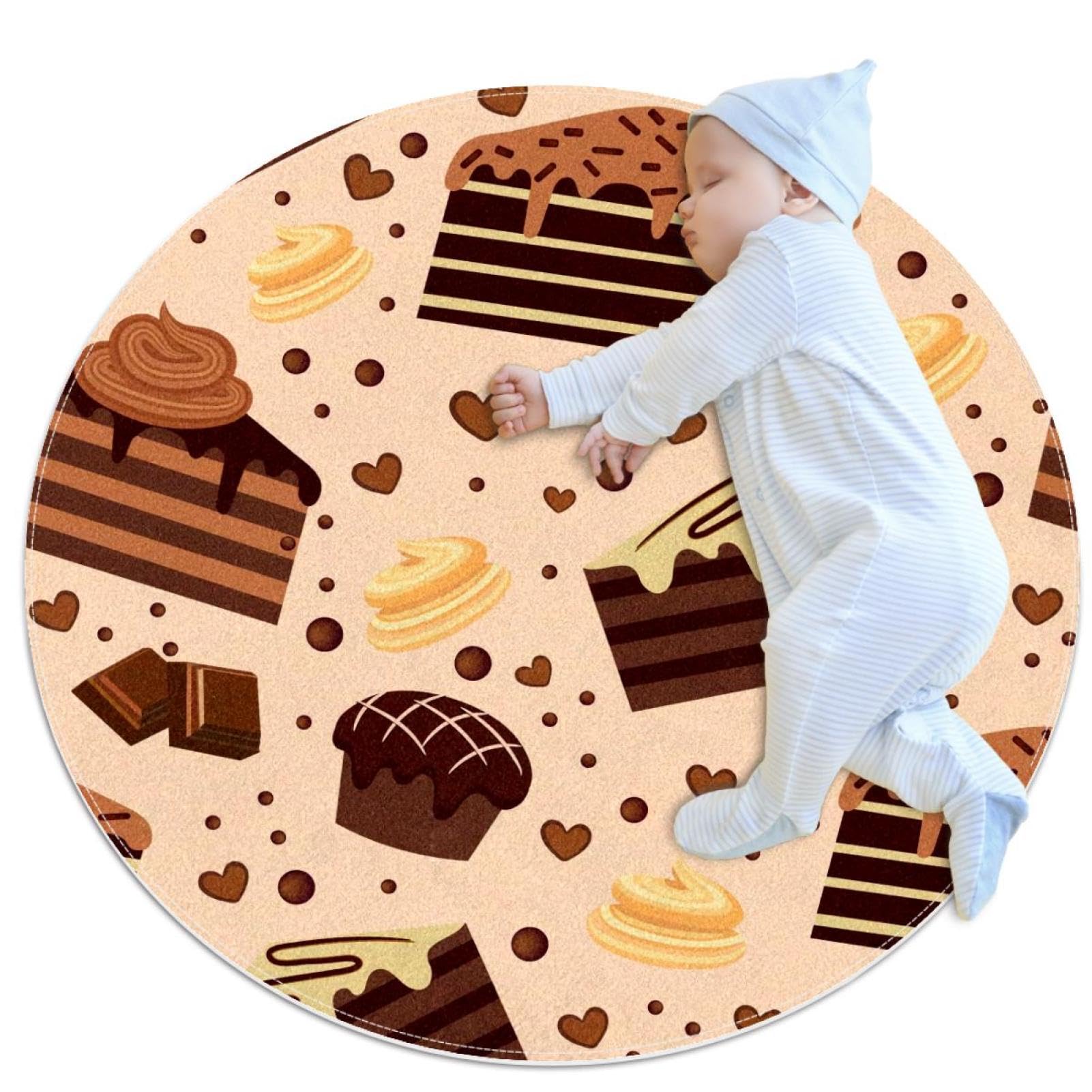 Tapis de salle de bain rond anti-chute chambre enfant