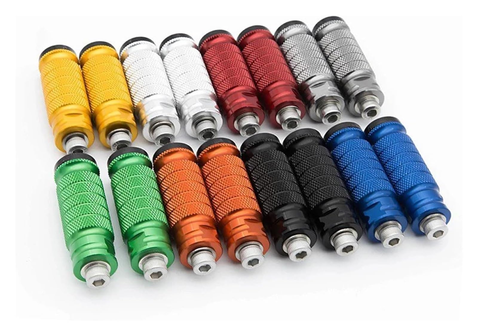 ゆか フットペグ レスト 調整可能なオートバイフットペグペダルレスト