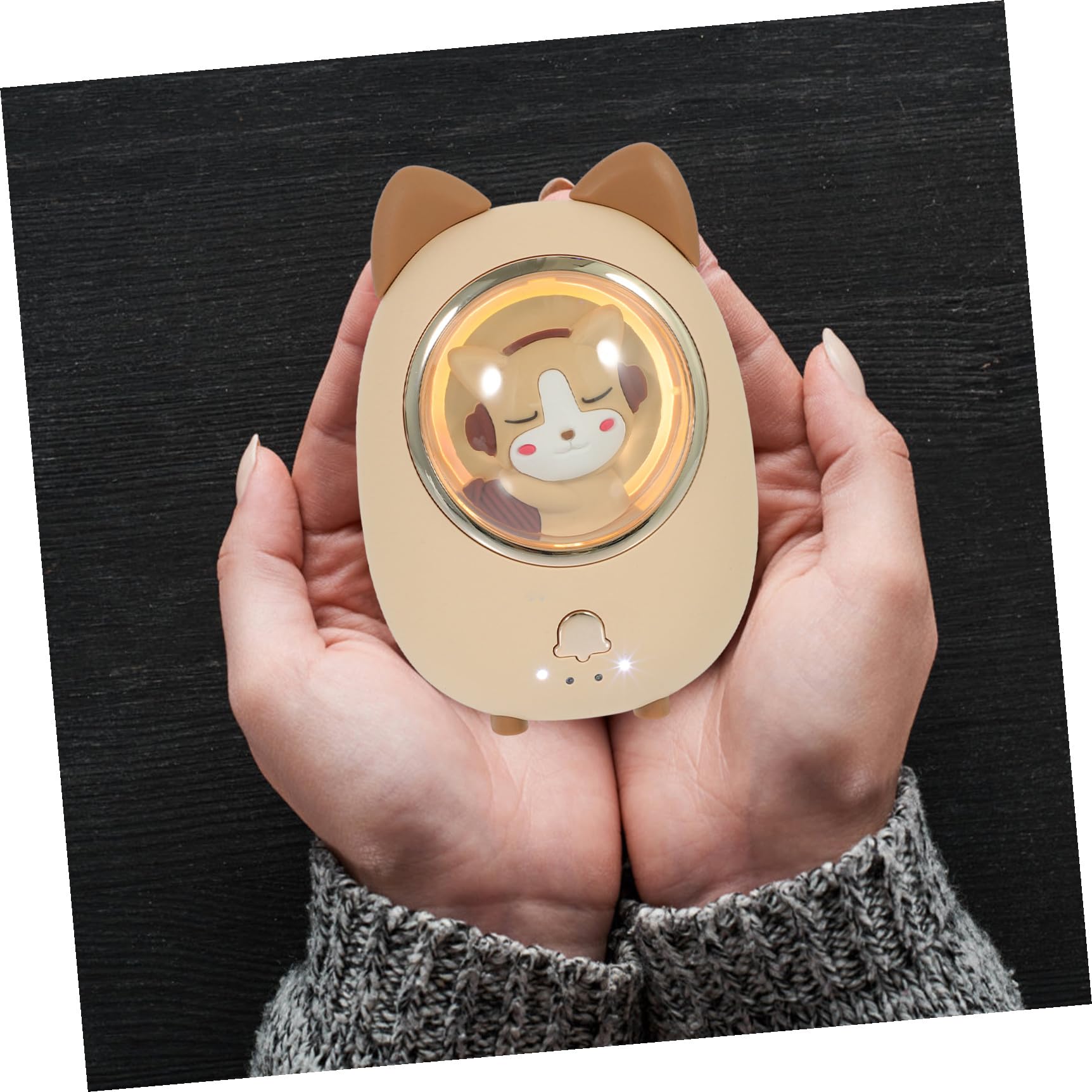 YARNOW Scaldamani USB Ricaricabile Portatile Mini Scaldamani Protezione Contro Surriscaldamento e Funzione Power Bank per Campeggio Escursionismo e Regalo per Donne