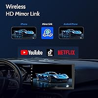 Vista 6 de Estéreo inalámbrico de doble DIN de 9 pulgadas para automóvil, con Apple CarPlay y pantalla de radio Android Auto, con Mirror Link, Bluetooth 5.0