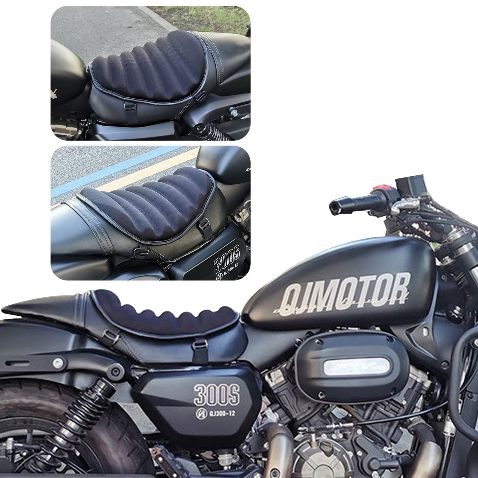 Cuscino di Seduta in Gel Ammortizzante per Moto, Struttura Cellulare a Onda Altamente Elastica e Traspirante, Cuscino di Seduta per Moto per Lunghe Percorrenze