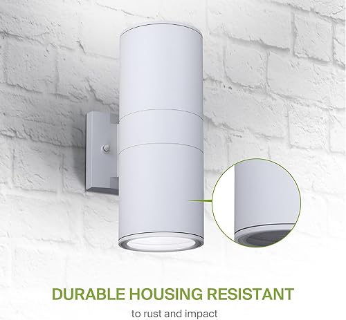 Miniatura 7 de ASD Lámpara cilíndrica de pared redonda  Enchufe E26 de 60 W, impermeable, con certificación ETL  Aplique moderno para exteriores, iluminación de