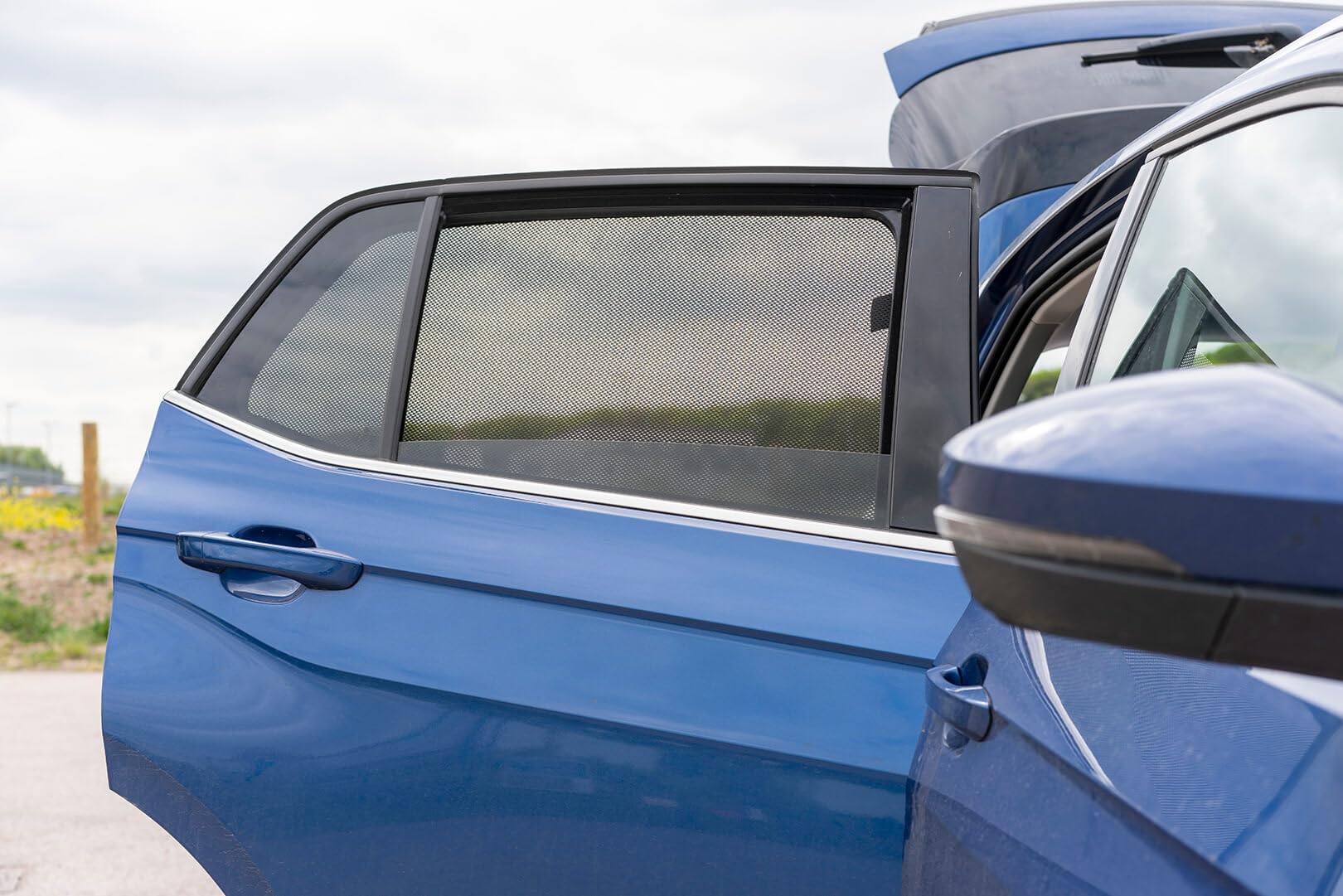 CAR SHADES Set (Porte Laterali Posteriori) Compatibile con Volkswagen T-Cross 2019- (2-Parti) Tendine Parasole su Misura