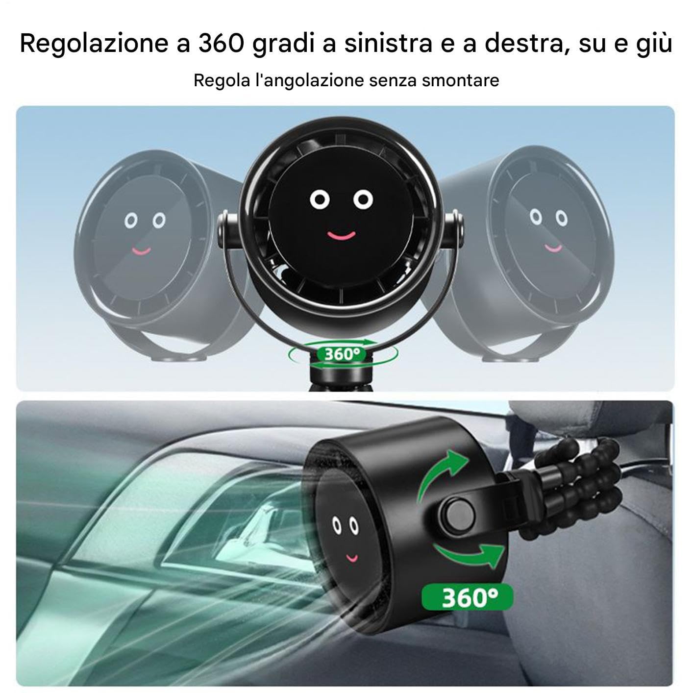 Ventilatore da Passeggino Ventilatore Portatile Raffreddante Per Passeggino | Accessorio Essenziale per Bambini 5 Velocità Ricaricabile per Campeggio Bicicletta Esterno Lettino Spiaggia e