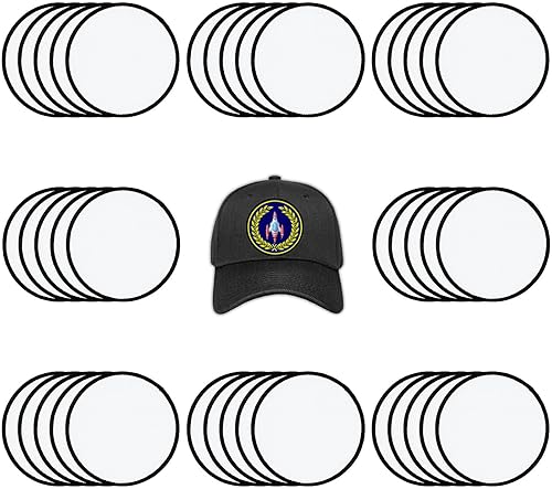 Miniatura 1 de Parches de sublimación  40 piezas de parches grandes para planchar con borde negro  Insignias adhesivas fuertes mejoradas para proyectos de