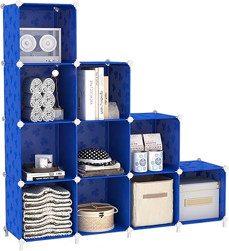 Miniatura 19 de UNKU Organizador de almacenamiento de 15 cubos, estantería con patrón, armario organizador de armario, estante de cubo de almacenamiento, estantes