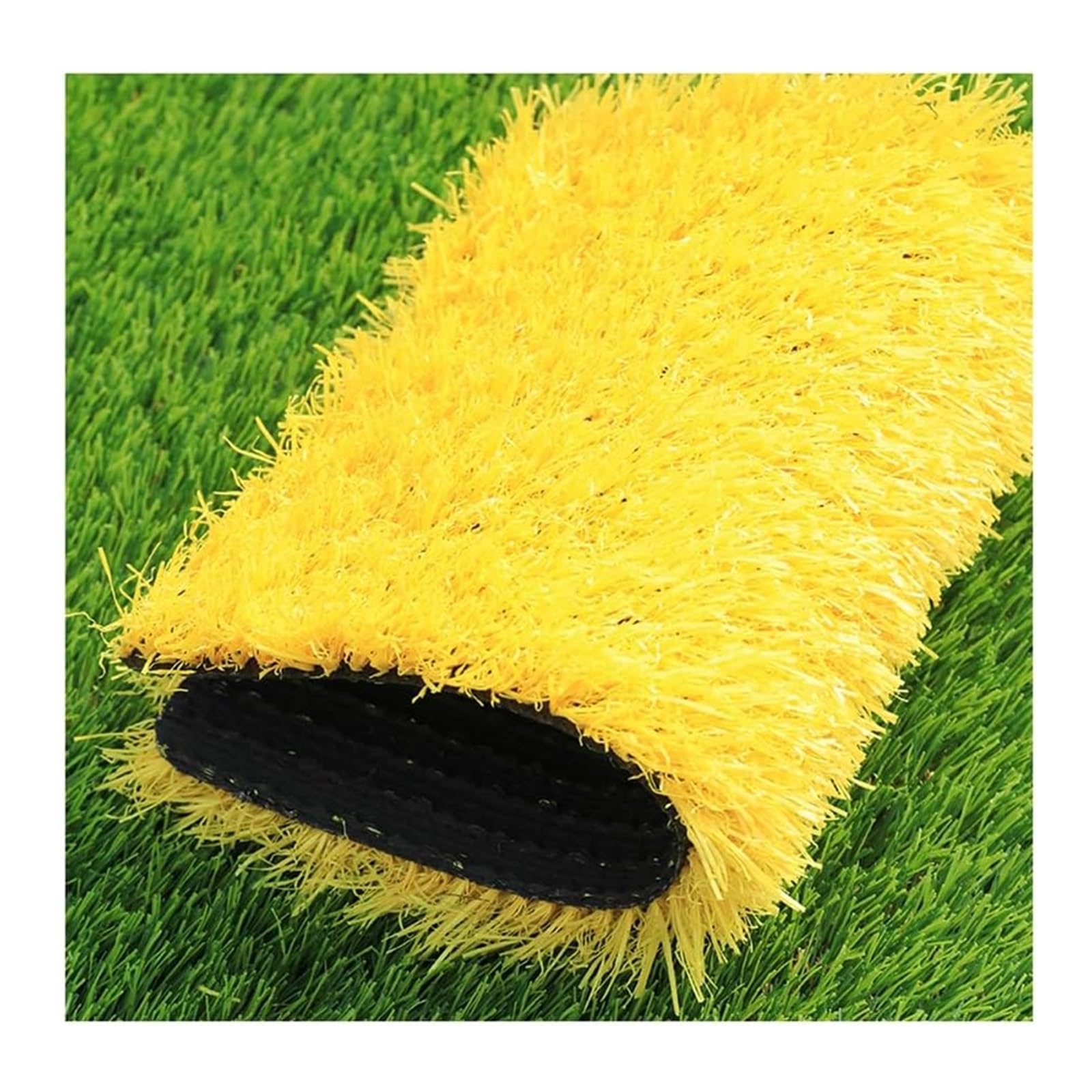 Tappeto In Erba Sintetica Anti-perdita Per Esterni Realistica Spessa 3 Cm Giallo Tappeto Per Decorazioni Murali Da Balcone, Recinzione Da Sfondo(59x157IN)