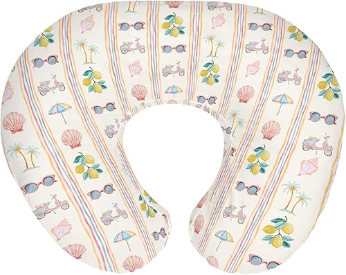 Miniatura 10 de Coloridas fundas de almohada de lactancia para bebé, diseño de retazos de playa, fundas de almohada de lactancia para niñas, fundas elásticas suaves