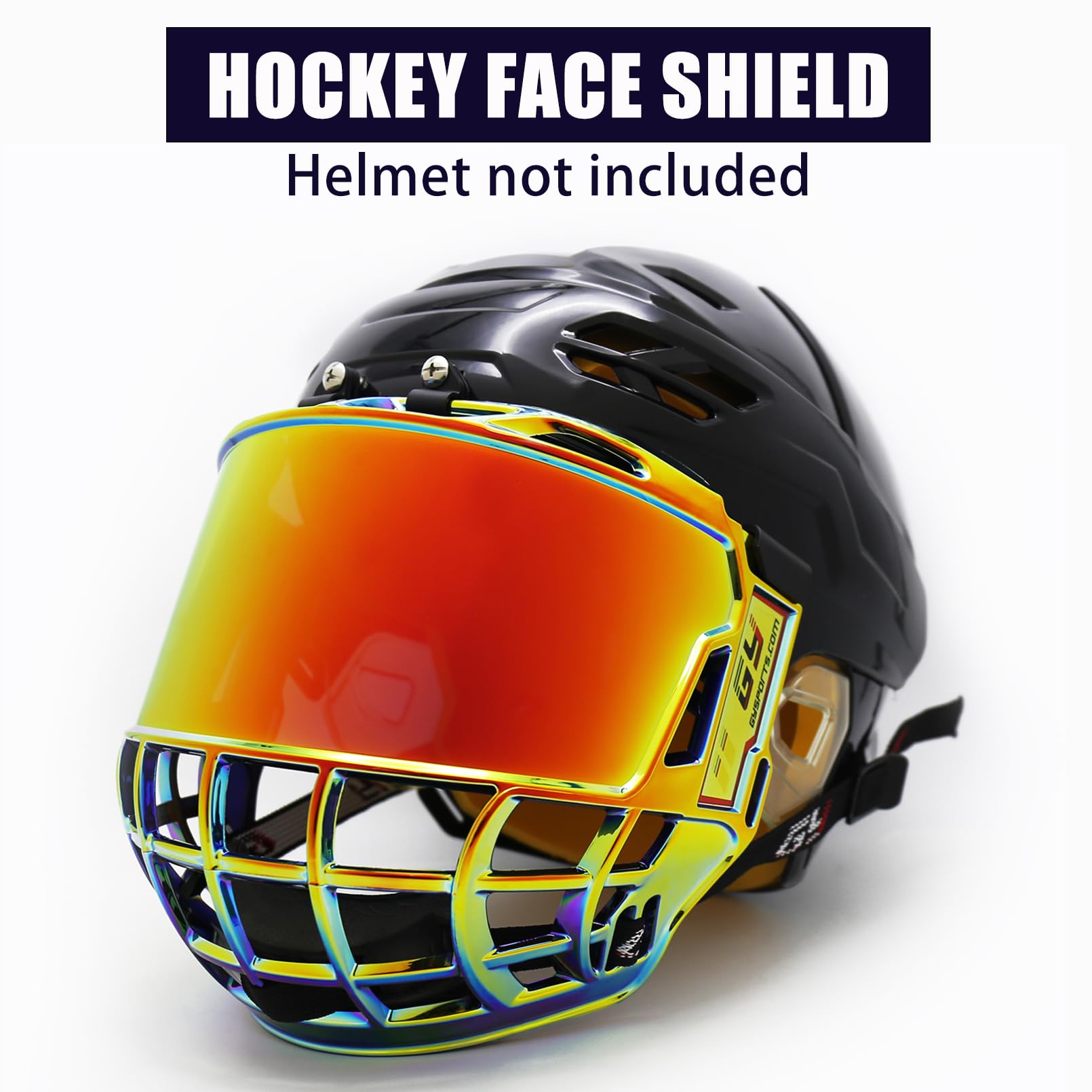 Gy Visera completa de hockey para casco de hockey sobre hielo, para adultos y jóvenes, antiarañazos, antivaho, certificado CE
