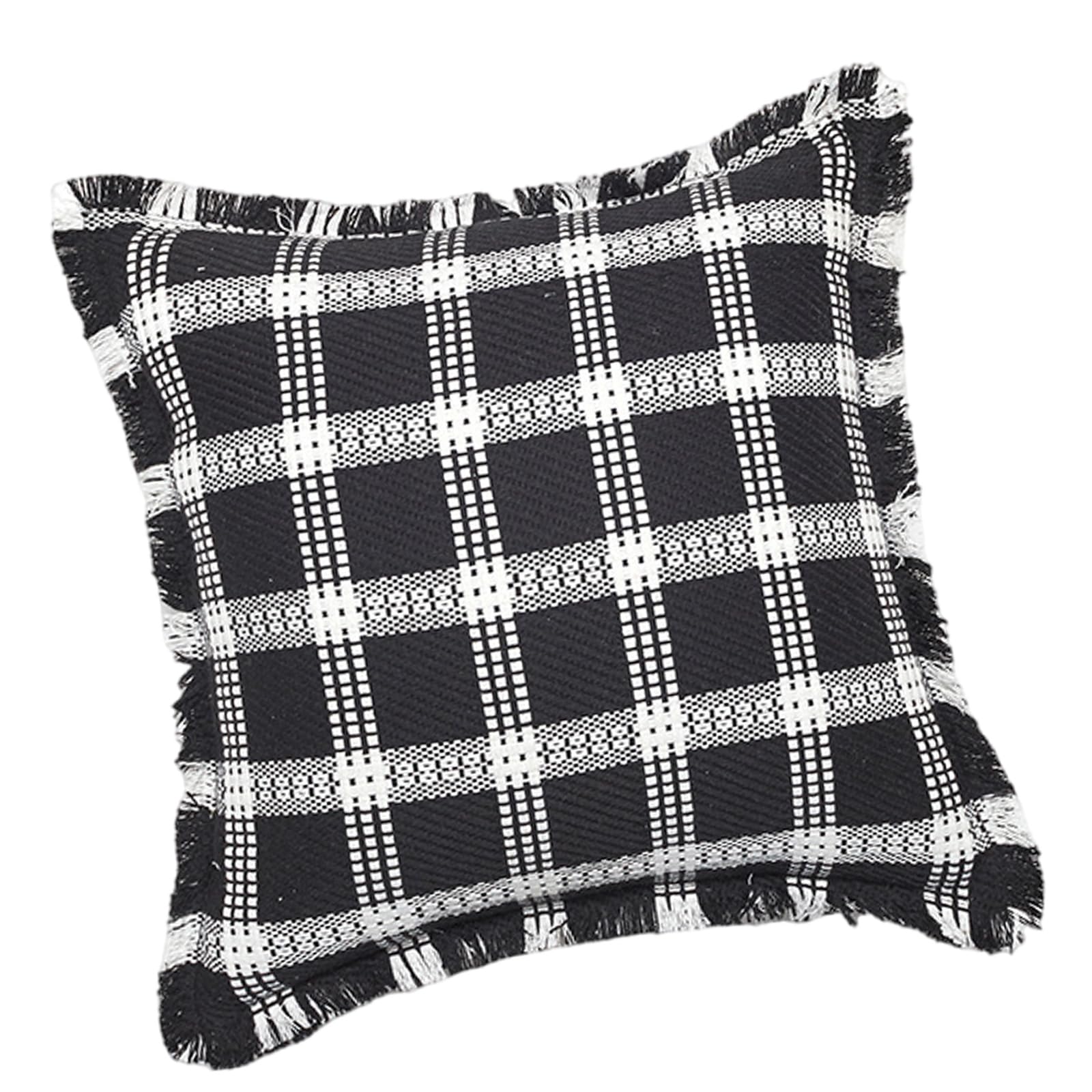 Tsophreniq Pillowcase Checkered Linen Throw Pillow Sham 18x18Inch Square Cushion Covers for Home Decoration Bed Pillow Covers