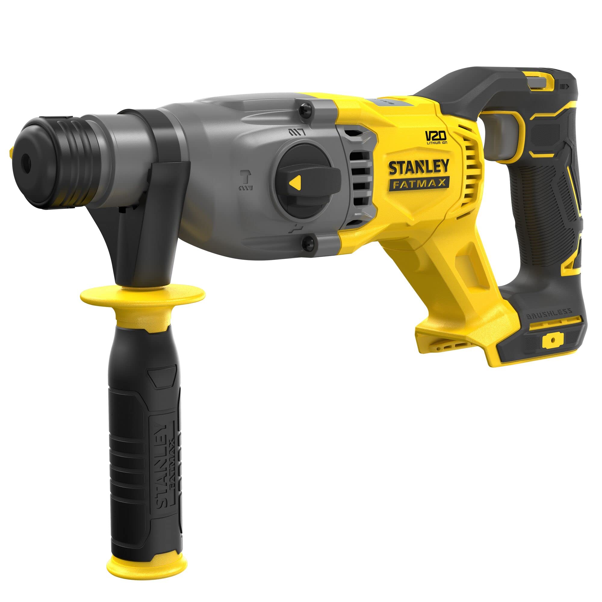 STANLEY Fatmax SFMCK216MDS-QW Set Softbag, SFMCD715 - Martillo perforador sin carbón SFMCH900 SDS+ destructor, 1 batería de 4 Ah, 1 batería de 2 Ah, cargador de 2 A