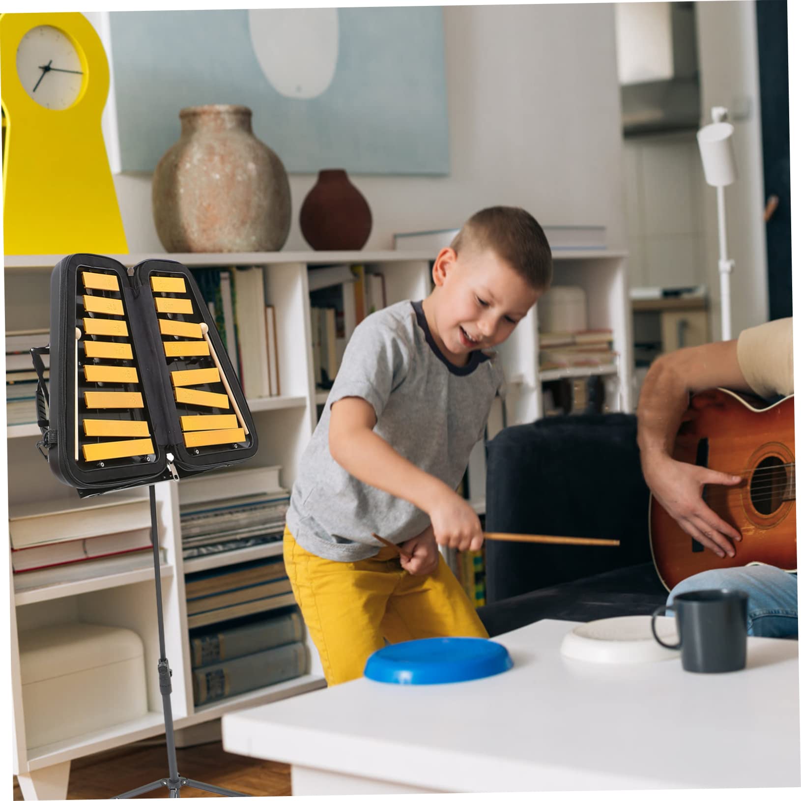 ibasenice Leggio Porta Spartiti Leggio Treppiede Forniture Musicali Supporto Per Spartiti Musicali e Stabile Per Uso Lungo Termine