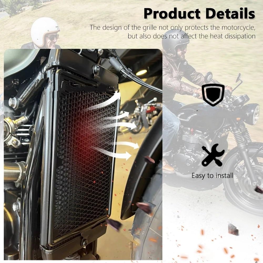 pokrywa chłodnicy motocyklowej Pasuje do Street Twin Speed ​​Thruxton RS Bonneville T100 T120 czarna kratka chłodnicy obudowa ochronna akcesoria ochronne