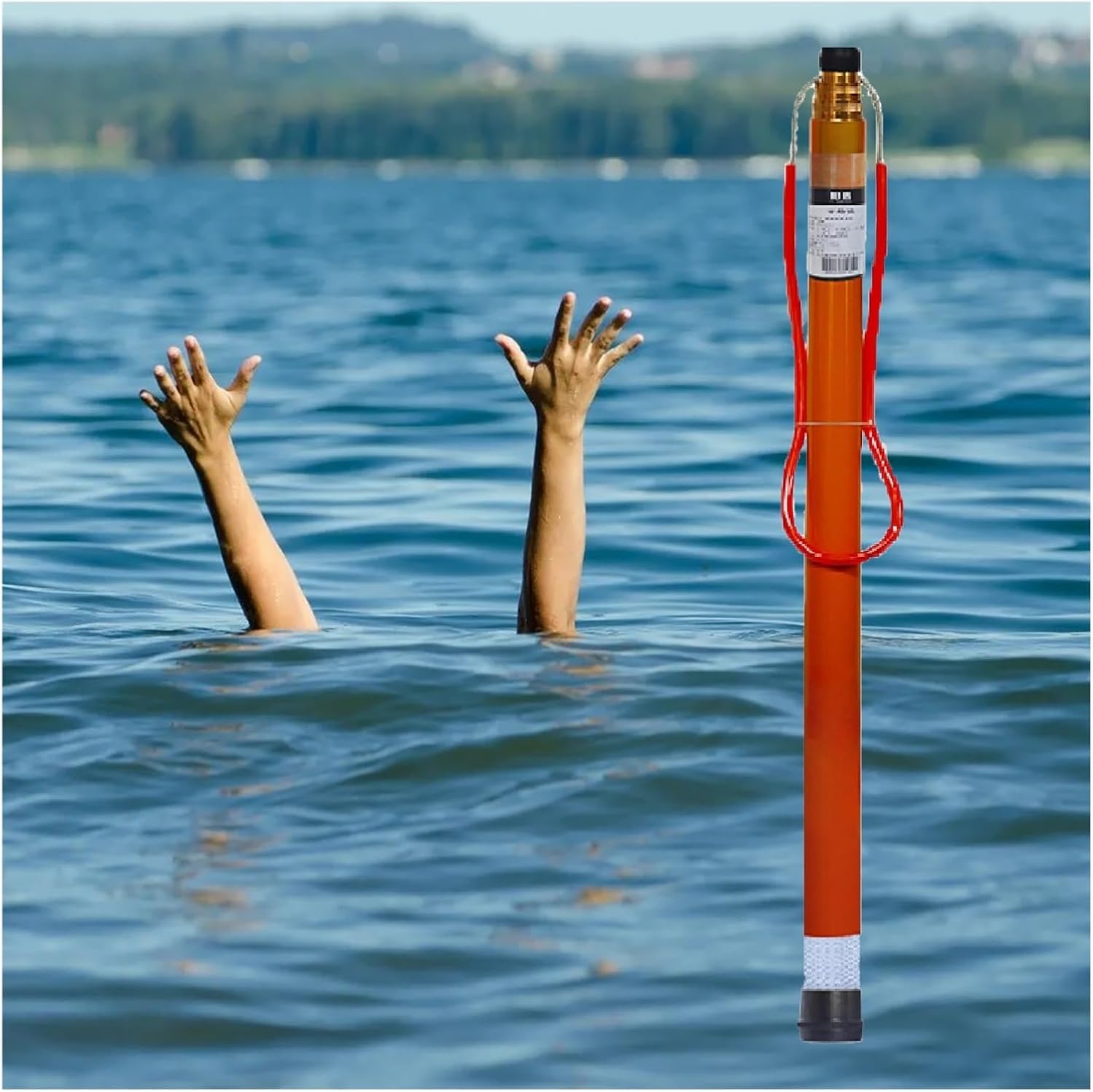 Pool Safety Hook Lifesaving Hooks Lifesaving Hook For Pools, High Visibility Pool Rescue Equipment, Beach Rescue Pole For Swim Club, Pool Pole Rescue Equipment For Struggling,1.2 (3.9ft),4.5m (14.7ft