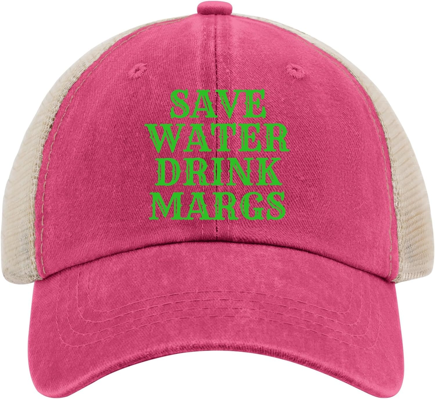 FLALORISave Water Drink Margs Trucker Hat Men Funny Mesh Cap for Summer