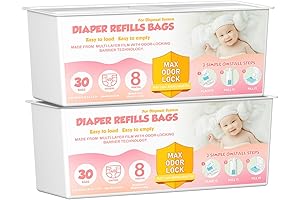 Diaper Genie Refill 8 Pack: Essential Odor-Locking Power for Effortless Diaper Disposal
