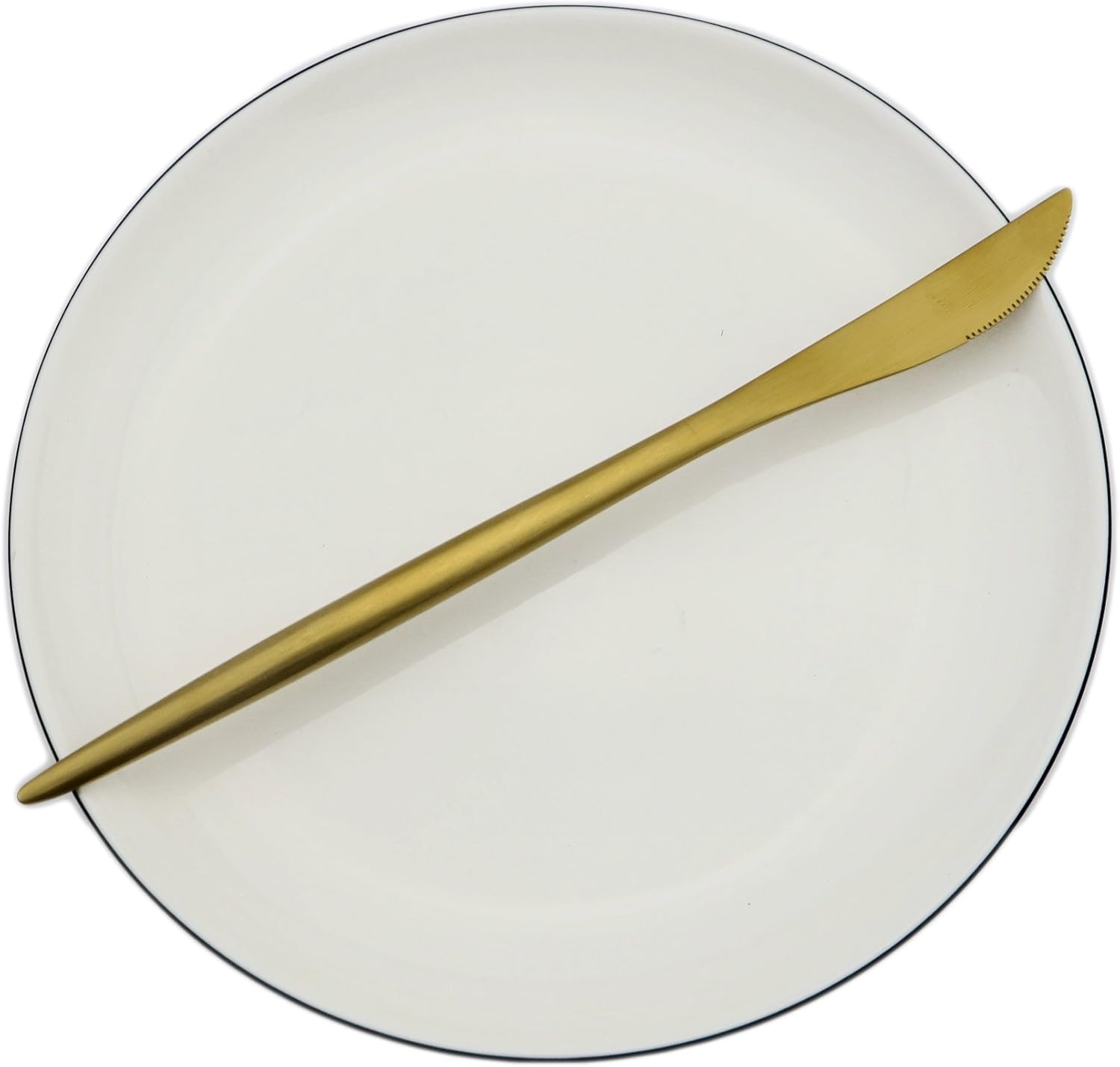 20-Pieces Gold 18/10 Stainles Steel Flatware Set, Knife Fork Spoon Silverware Set, Dinnerware Set Service for 4, Matte Finish, Dishwasher Safe