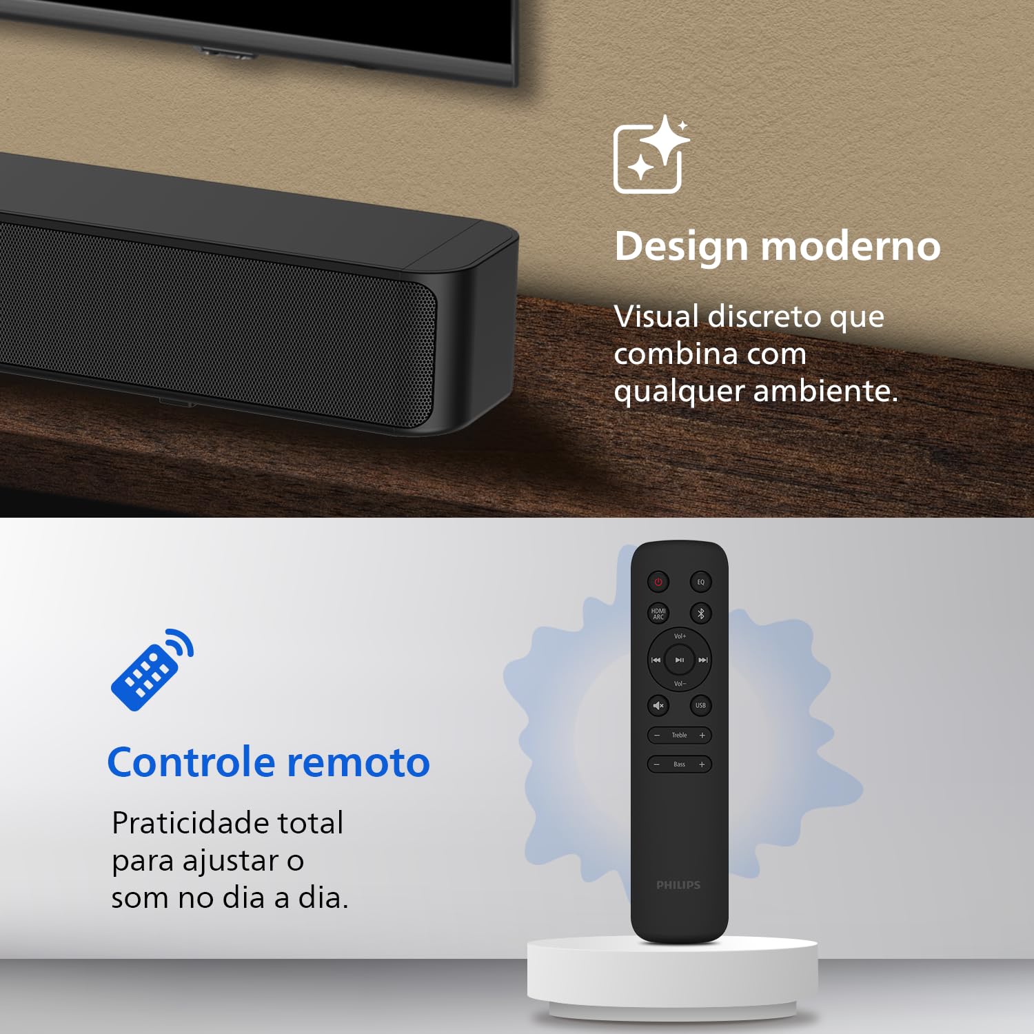 【新品】Philips サウンドバー TAB4000 Bluetooth5.4 PHILIPS, Soundbar, TAB4000, Aparelho de Áudio para TV com