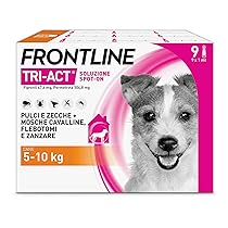 FRONTLINE Triact, 9 Pipette, Cane S (5-10 kg), Antiparassitario per Cani e Cuccioli di Lunga Durata, Protegge il Cane da Pulci, Zecche, Zanzare, Pappataci e Leishmaniosi, Antipulci 9 Pipette