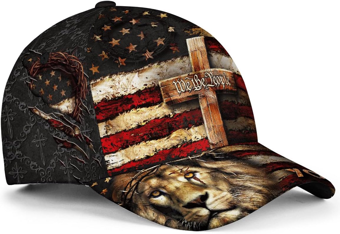 Custom Christian Hats for Men Women, Customized Cross Hats, Christian Gifts for Men, Jesus Hat, 3 Nails Cross Hat