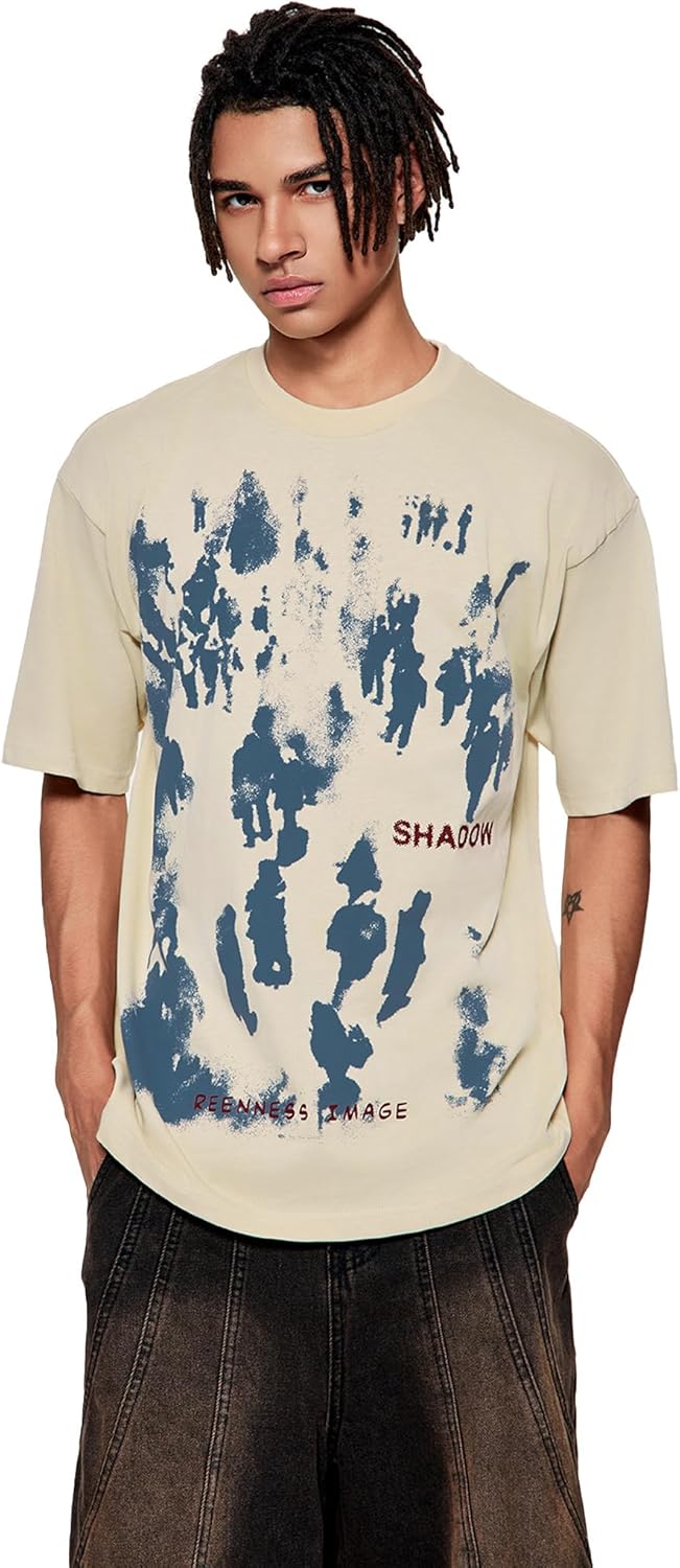 Vamtac Oversized Graffiti Graphic Tees - Y2K Vintage T Shirts for Unisex Short Sleeve Summer Top - Image 2